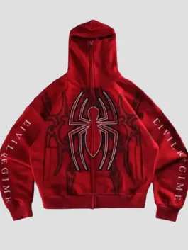 Spider-Man Web Rose Full Zip Hoodie