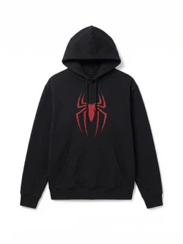 Front look of Spiderman Tom Holland And Zendaya Hoodie featuring a relaxed fit and Spider-Man inspired casual styling