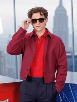 Spiderman Tom Holland NYC Red Shirt Look