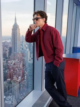 Spiderman Tom Holland NYC Red Shirt View Look