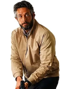 The Fix Zachary Levi Beige Jacket Close-Up View