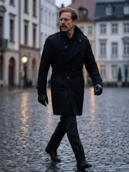 The Runner Damian Lewis Black Coat Look