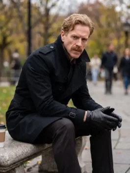 The Runner Damian Lewis Black Coat Side View