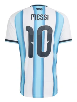 Clean back view of the blue and white World Cup 2026 Argentina Messi Jersey showing its seamless tailored finish.