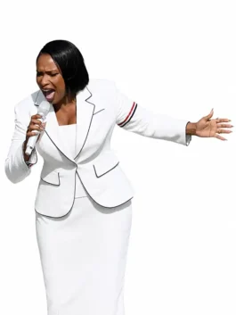 World Cup Jennifer Hudson Thom Browne Blazer View Look