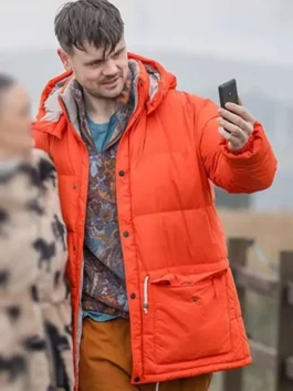 Brassic Tom Hanson Puffer Hooded Jacket Front Look