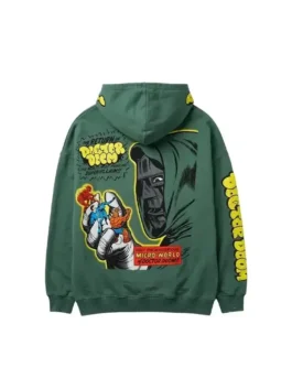 Fantastic Four Dr Doom Green Hoodie Back View