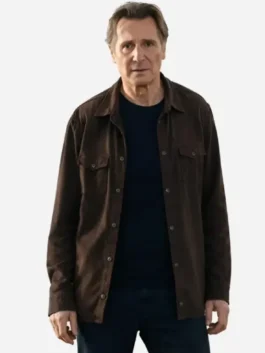 Liam Neeson The Mongoose Suede Jacket Front View