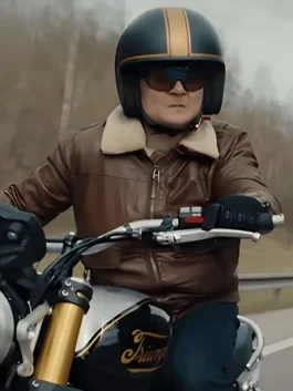 Matchbox the Movie Arturo Castro Leather Jacket Close-Up View