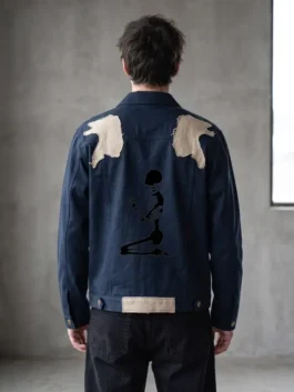 Nicolas Cage Ghost Rider Denim Jacket Back Look