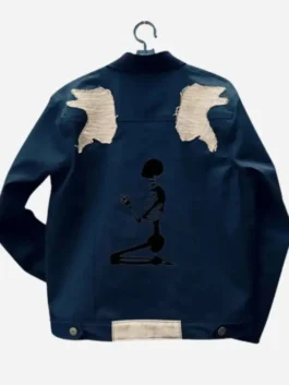 Nicolas Cage Ghost Rider Denim Jacket Back View