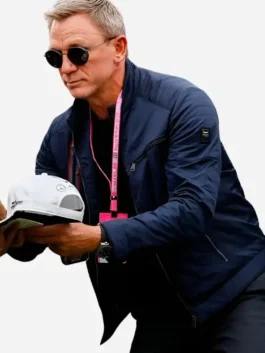 No Time To Die Daniel Craig Blue Jacket Close-Up View