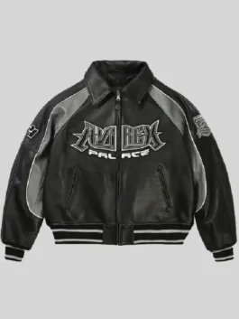 PALACE AVIREX Black Leather Jacket