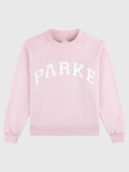 Parke Polka Dot Mockneck Sweatshirt
