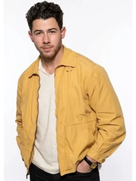Power Ballad Nick Jonas Mustard Yellow Jacket Close-Up View
