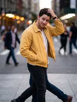 Power Ballad Nick Jonas Mustard Yellow Jacket Side View