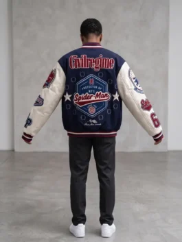Protector Of NYC Navy and Butter Jacket Back Look