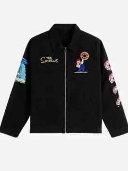 The Simpsons x Shoe Palace Donuts Work Jacket Front View