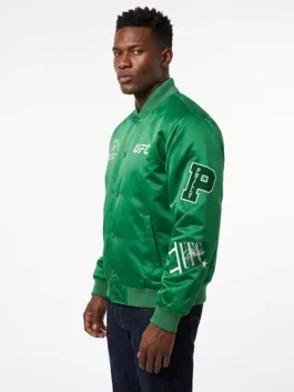 UFC 330 Philadelphia Satin Bomber Jacket Side View