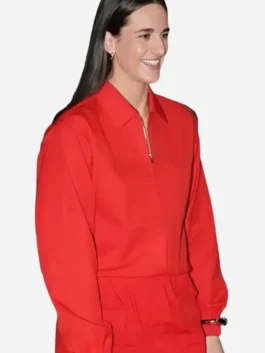 WNBA All-Star Game 2026 Caitlin Clark Red Cotton Jacket
