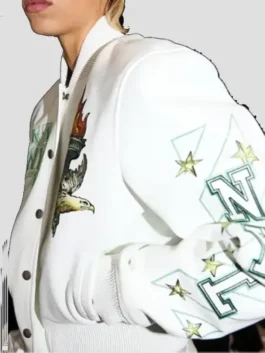 WNBA New York Liberty x OFF Letterman Jacket
